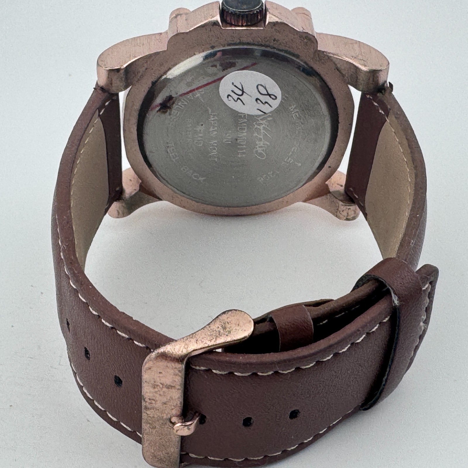 Stylish Mossimo Quartz Watch Men 51mm Rose Gold Tone Japan Analog New Battery