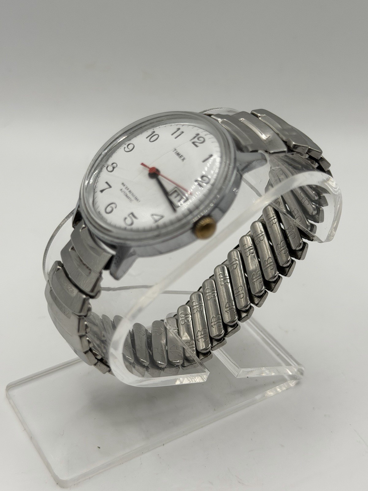 Vintage 1976 Timex Viscount Calendar Automatic Watch (Runs) Read Desc. As Is