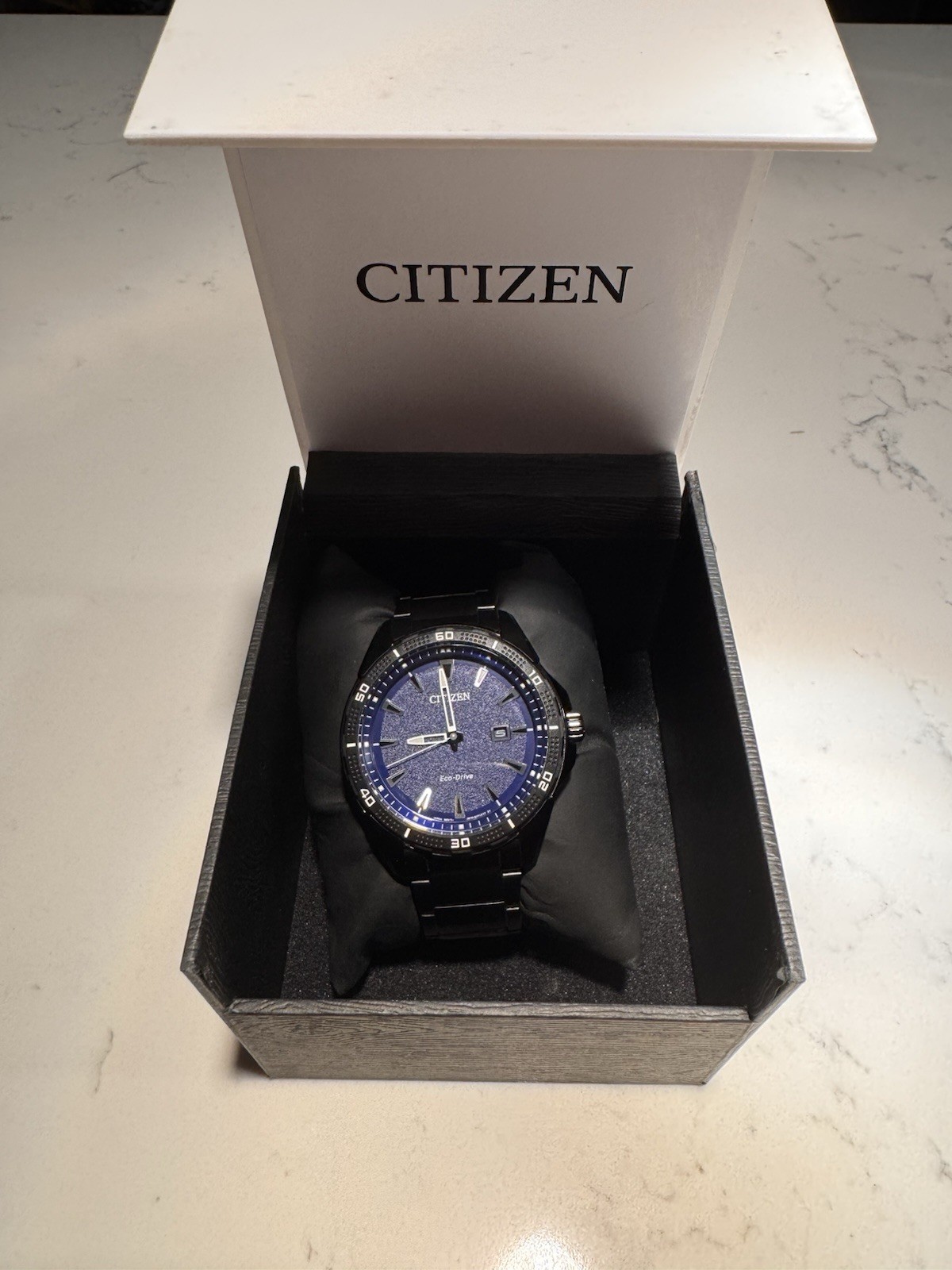 Citizen AR Eco-Drive Movement 45mm Blue/Black Stainless Steel Case with Black…