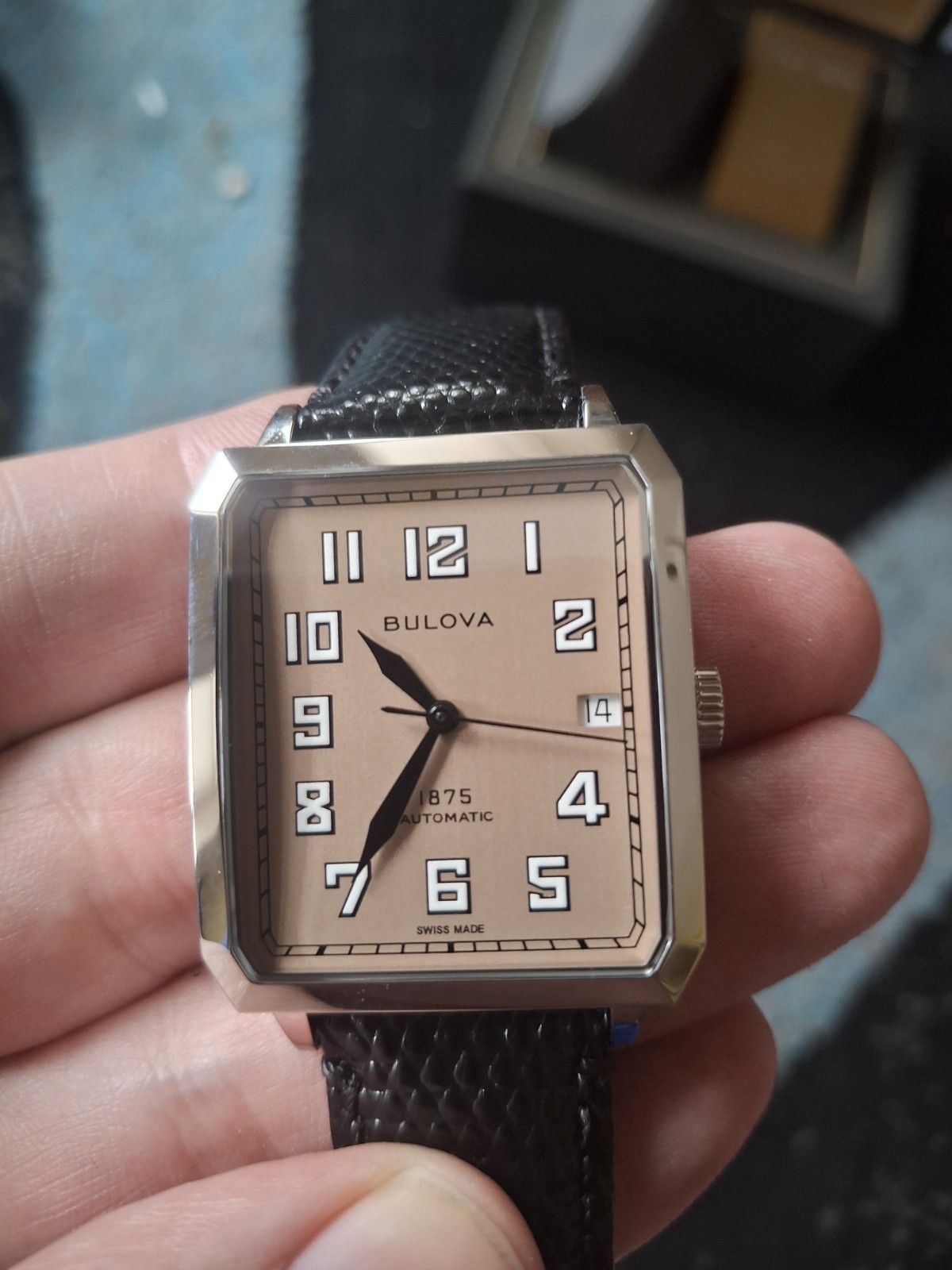 Joseph Bulova Breton 96B331 Salmon Blush Dial Swiss Made Automatic Watch 299/350
