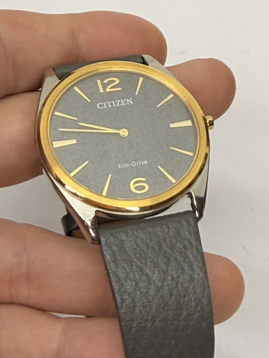 Citizen Men’s Suratto Gray Dial Leather Band Watch – AR3124-07H (AZP030295)