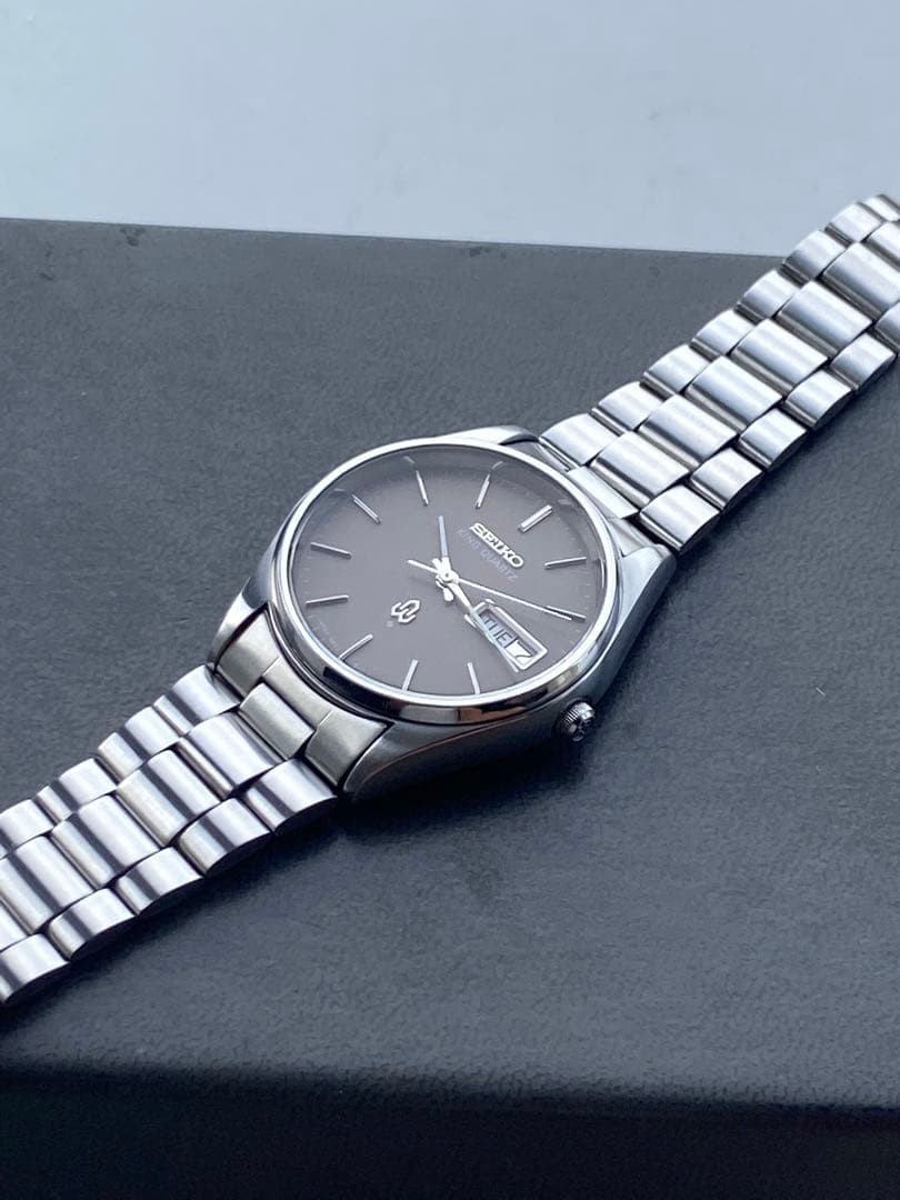 Seiko King Quartz 48 Model Gray Dial Vintage Watch No Box