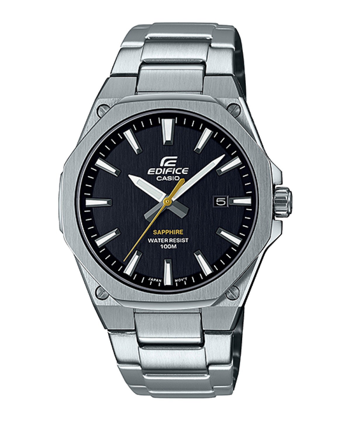 CASIO EDIFICE EFR-S108D-1AVUEF Black Steel Bracelet Men’s Watch