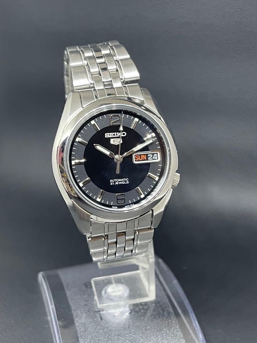 SEIKO5 Seiko 5 Automatic 7S26 01V0 Transparent Back Day Date Automatic Five Day