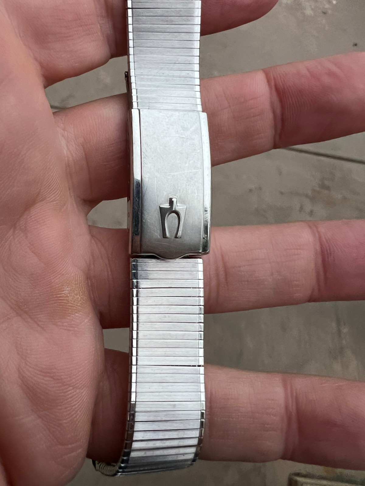 Vintage Accutron Bulova wristwatch wristband Duchess All Steel 17.5mm works 18mm