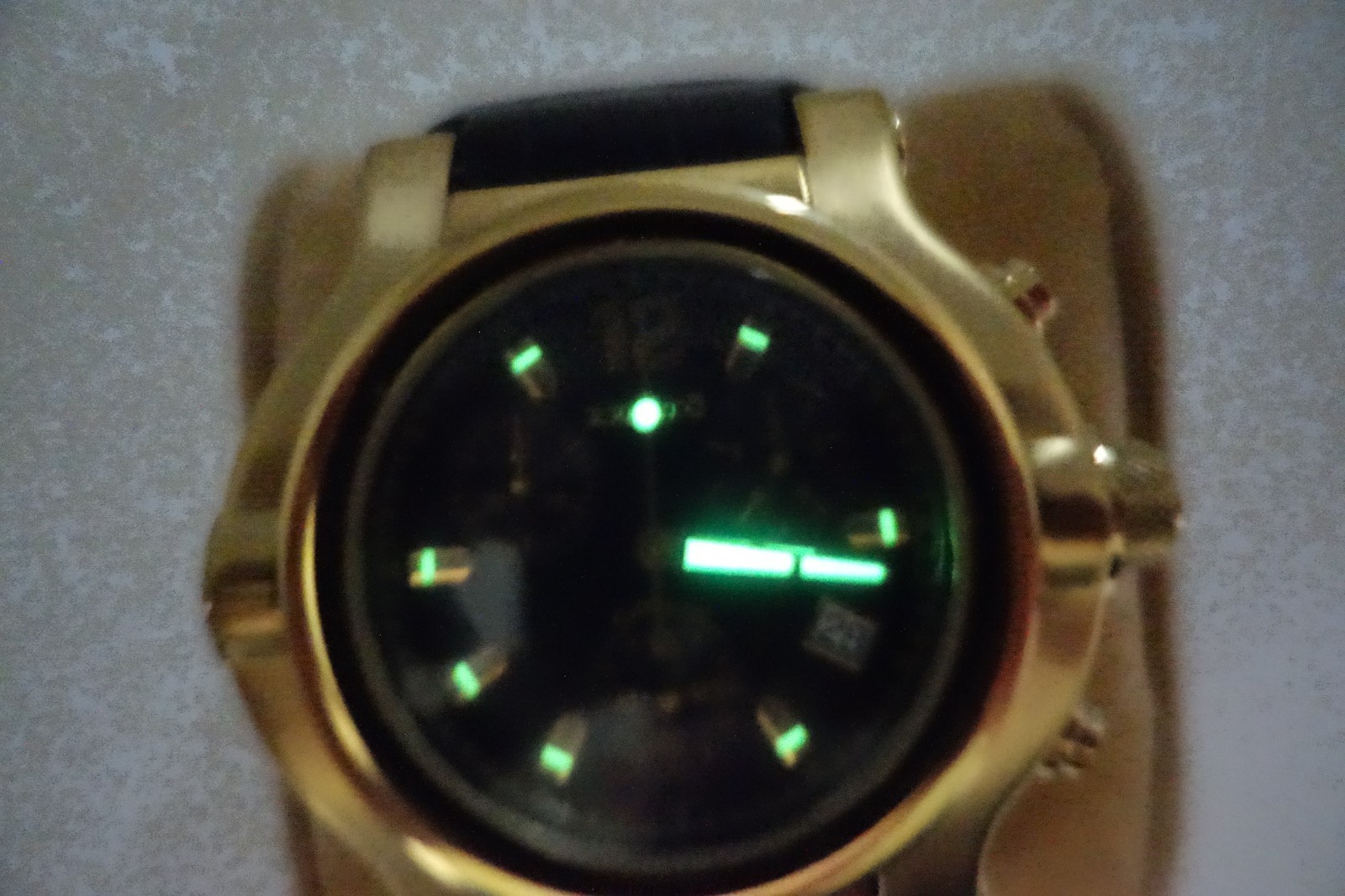 Renato CLASSIC BEAST, Swiss ETA Chrono Movement, Black Dial on Alligator Strap
