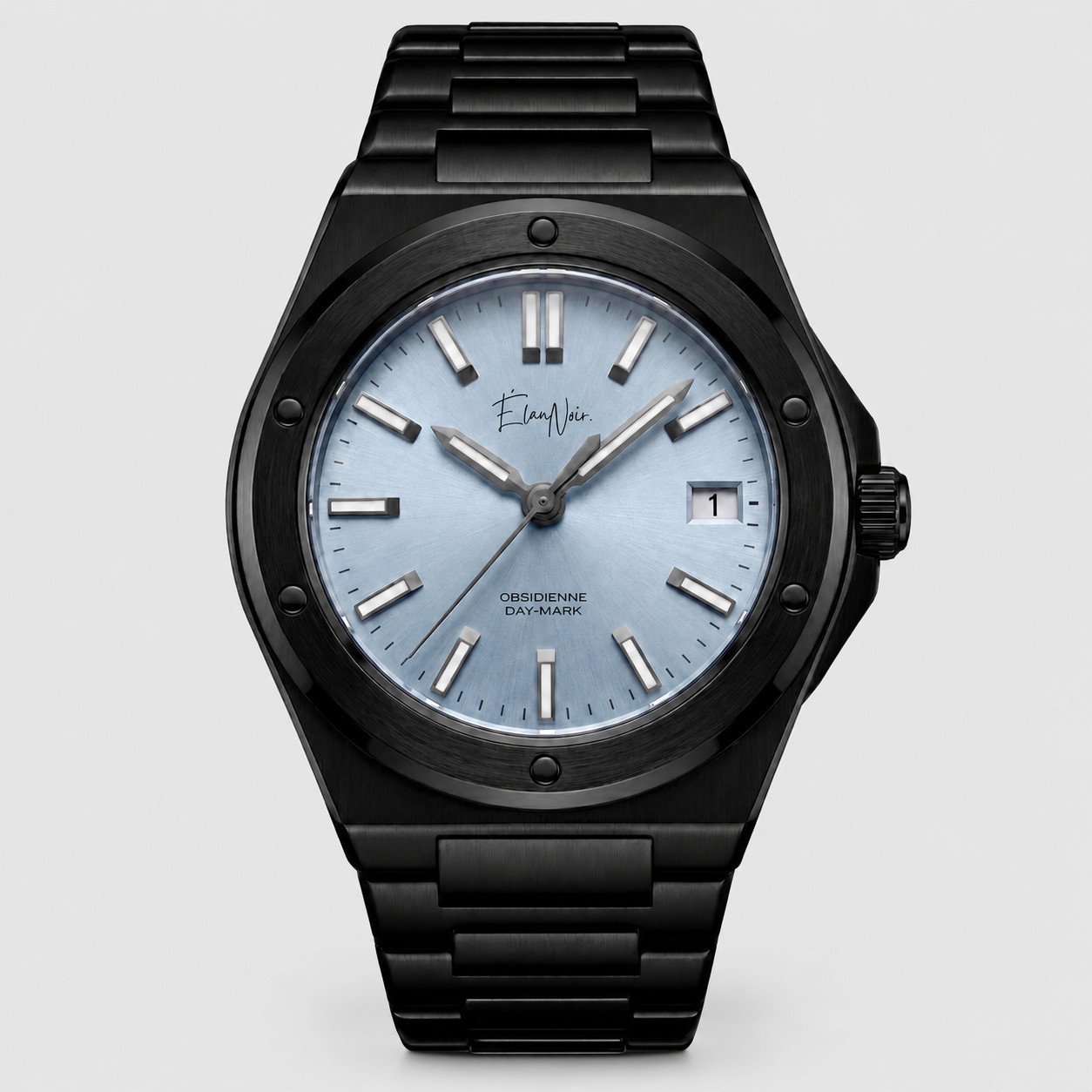 Élan Noir Obsidienne Day-Mark Automatic Watch Blue Dial Sapphire Steel 41mm