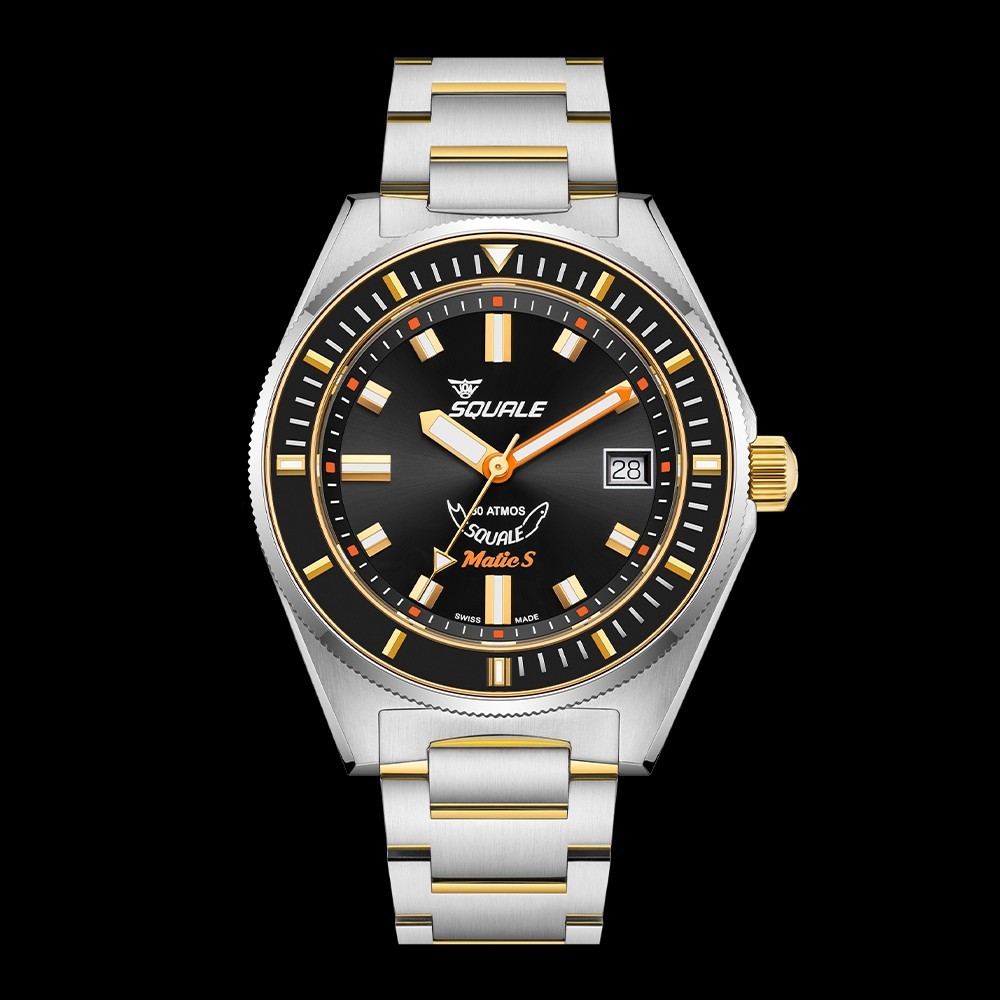 Squale Matic S Two-Tone – Full Kit – OEM Bracelet & OEM Mosaic Strap –