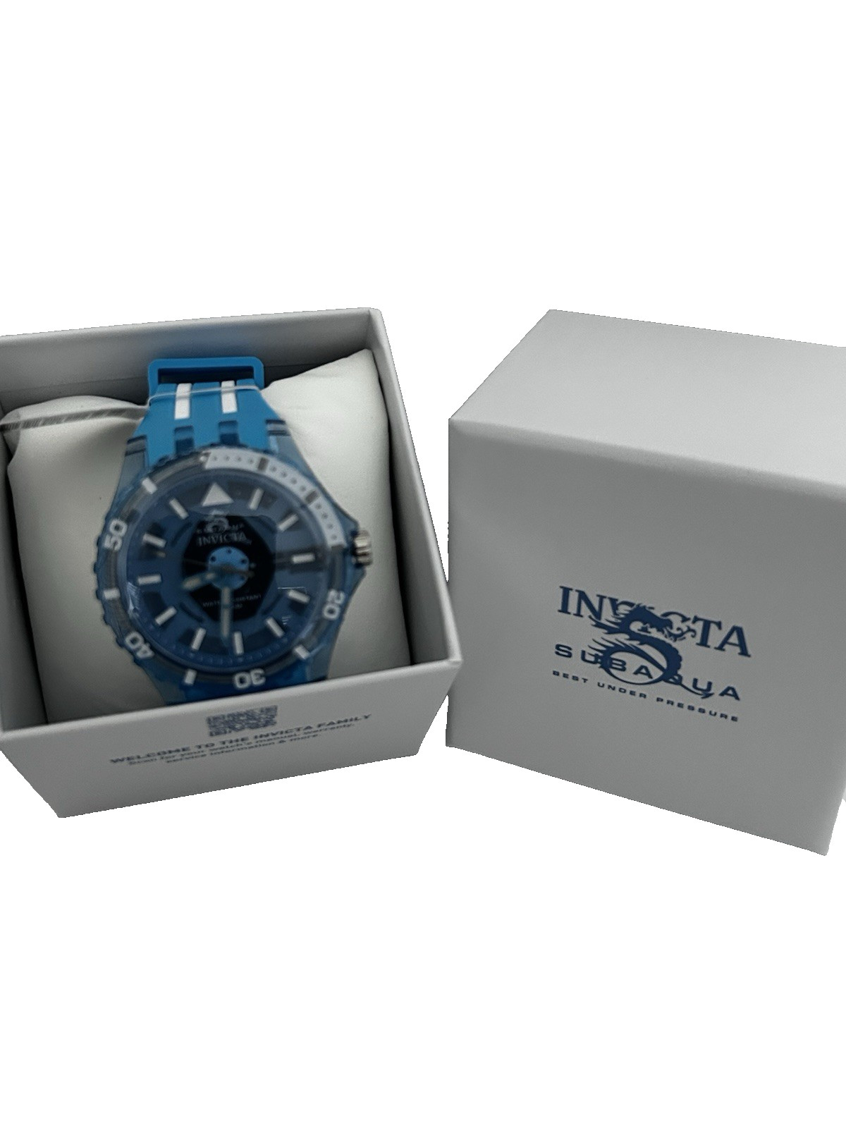 Invicta Subaqua Sport Watch Men Blue White rubber blue dial 69449