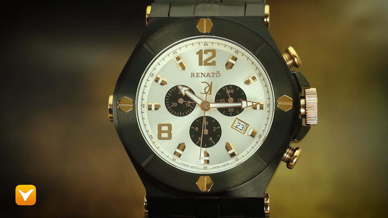 Renato 50MM Wilde Beast Swiss Chronograph Black IP Silver/Rose Dial – Only 100pc