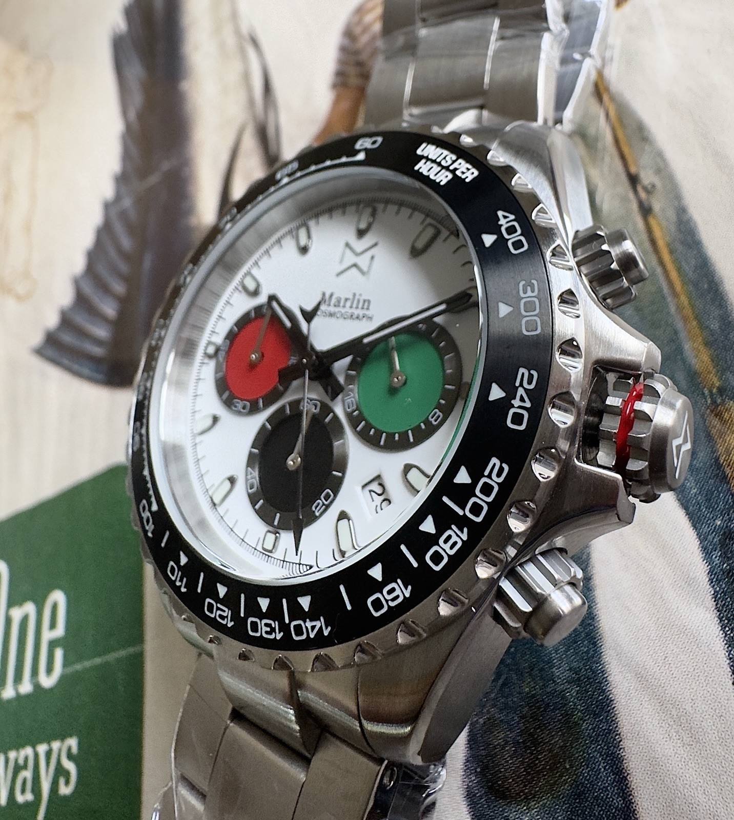 Chronograph Watch 42mm MARLINWATCH 🐟 Limited Edition NEW Model 001 😮