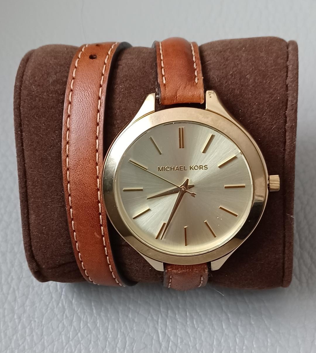 Michael Kors MK-2256 Women`s Watch 41mm Double Wrap Around Strap NEW with Box