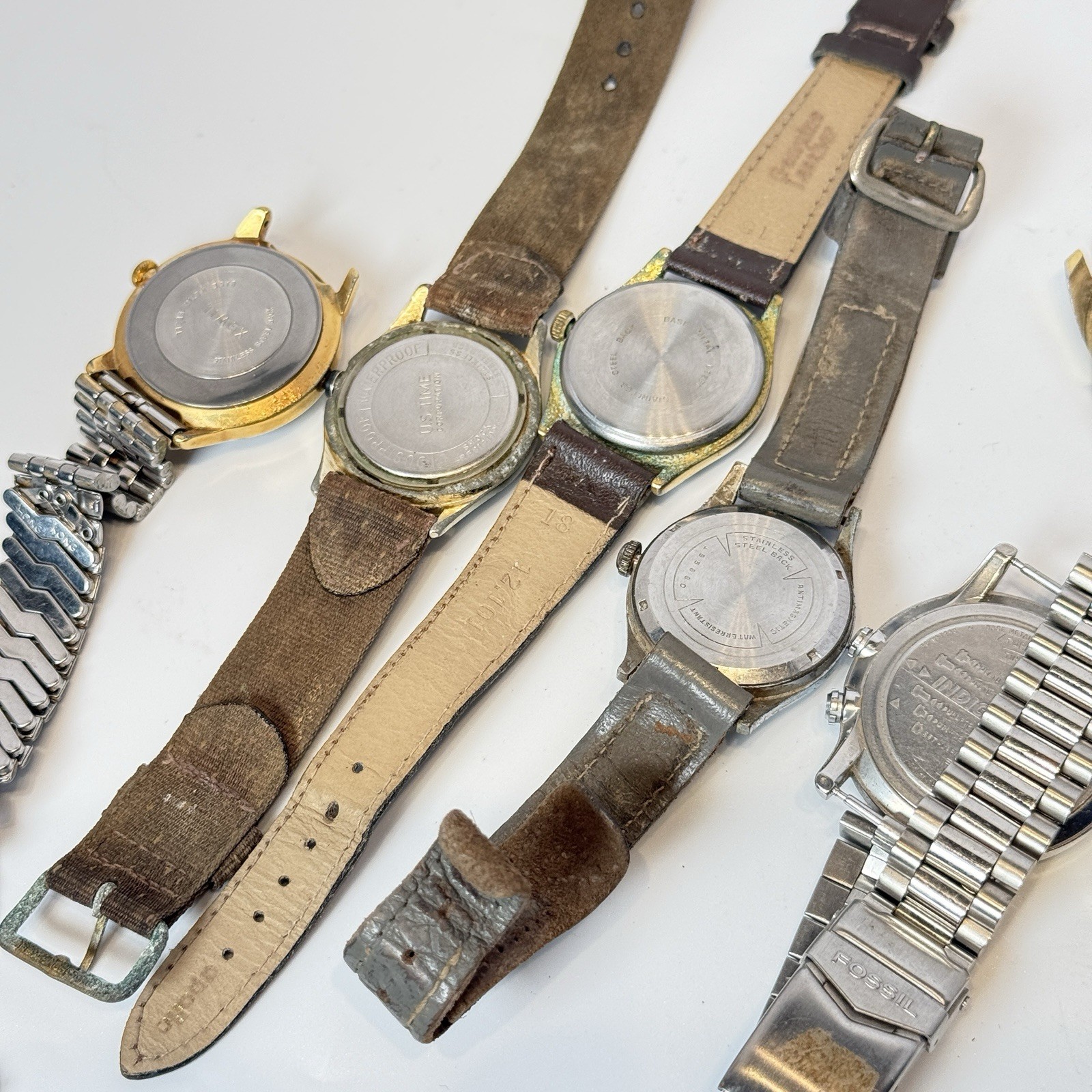 Lot of Vintage Wrist Watches – Elgin, Helbros , Catena , Timex FOR PARTS REPAIR