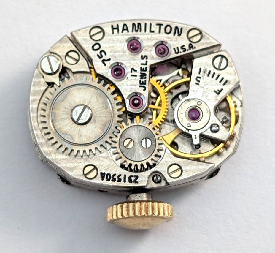 1950s HAMILTON 750 17j 231550A Vintage Ladies 13mm Watch Movement PARTS REPAIR