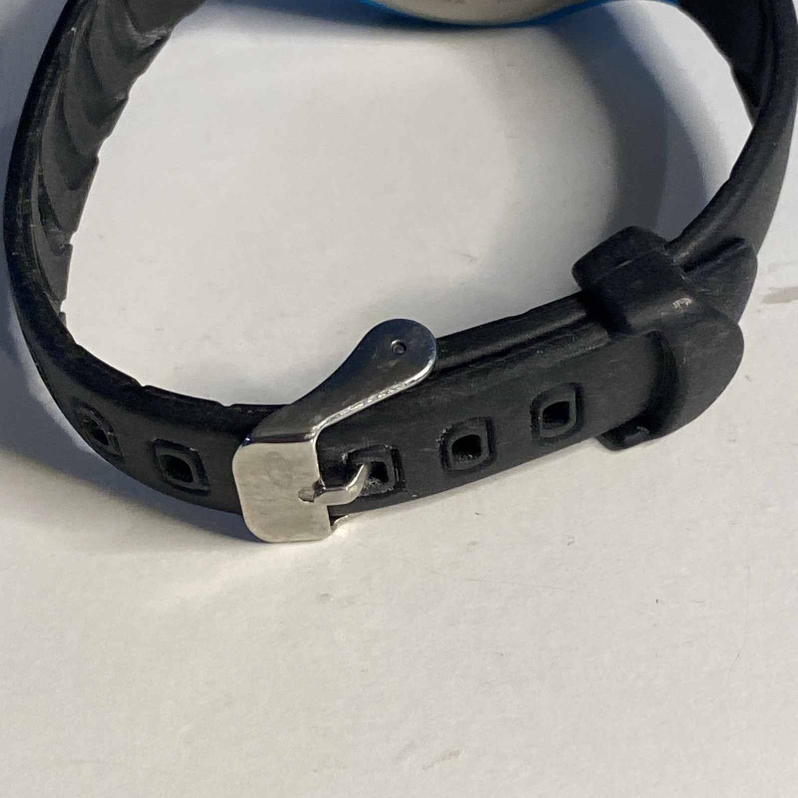 C9 Dual Time Dual Alarm WR 50 M Gray Blue Silicone Band New Battery