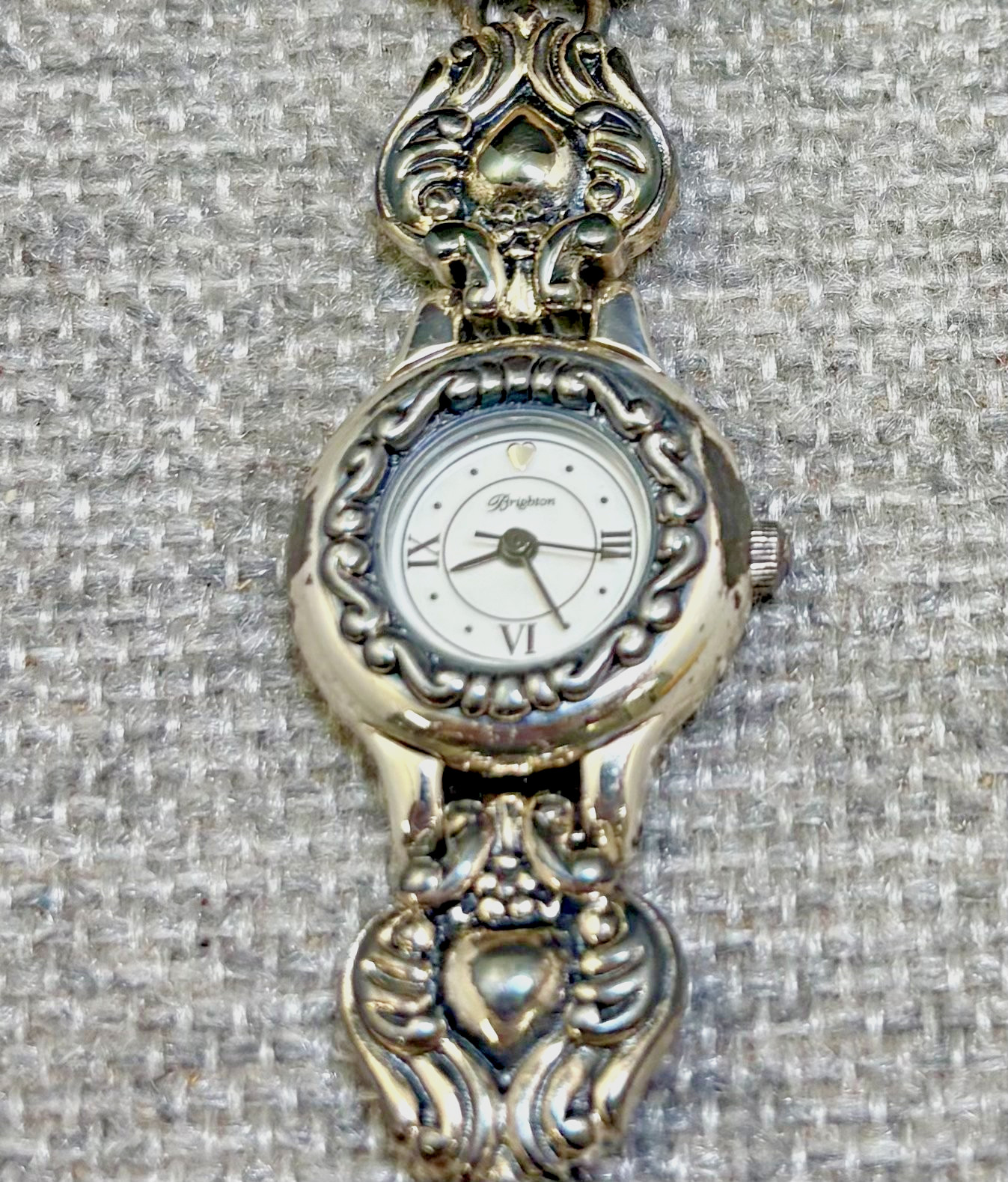 Vintage Brighton Florence Heart Ladies Watch Retired Boho Charm Bracelet Design