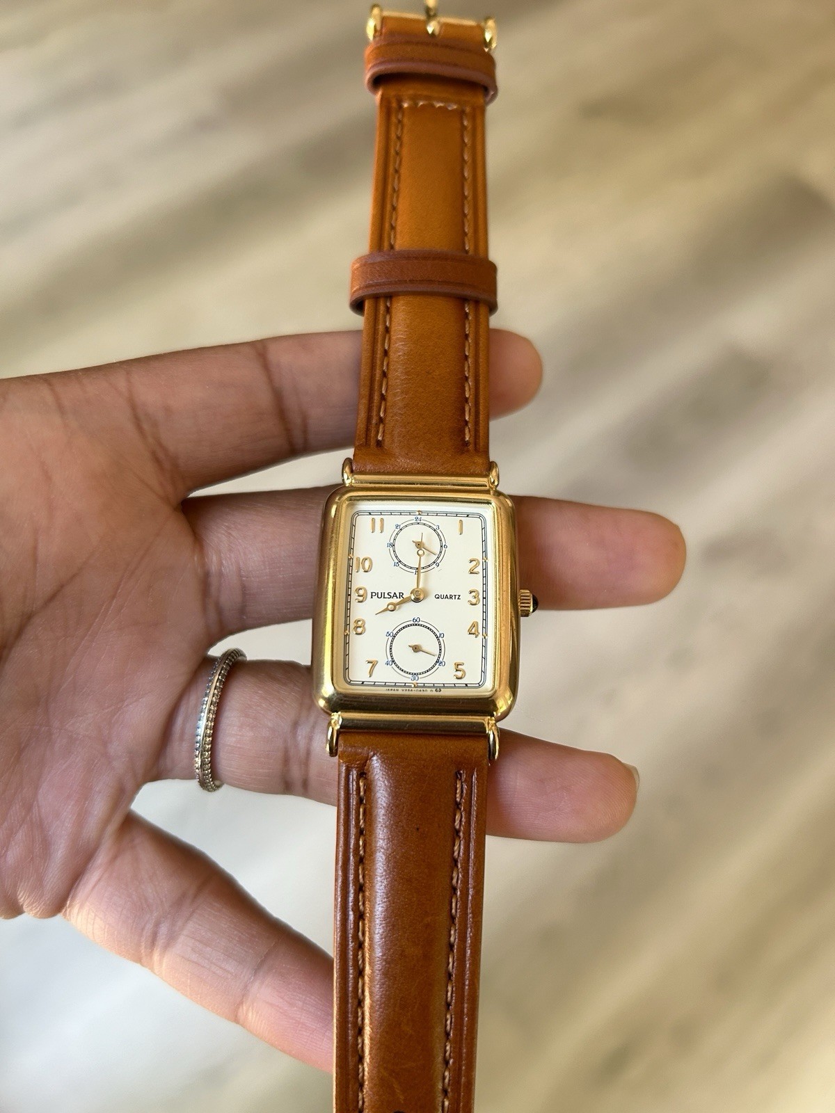 90s Art Deco Pulsar Tank Watch