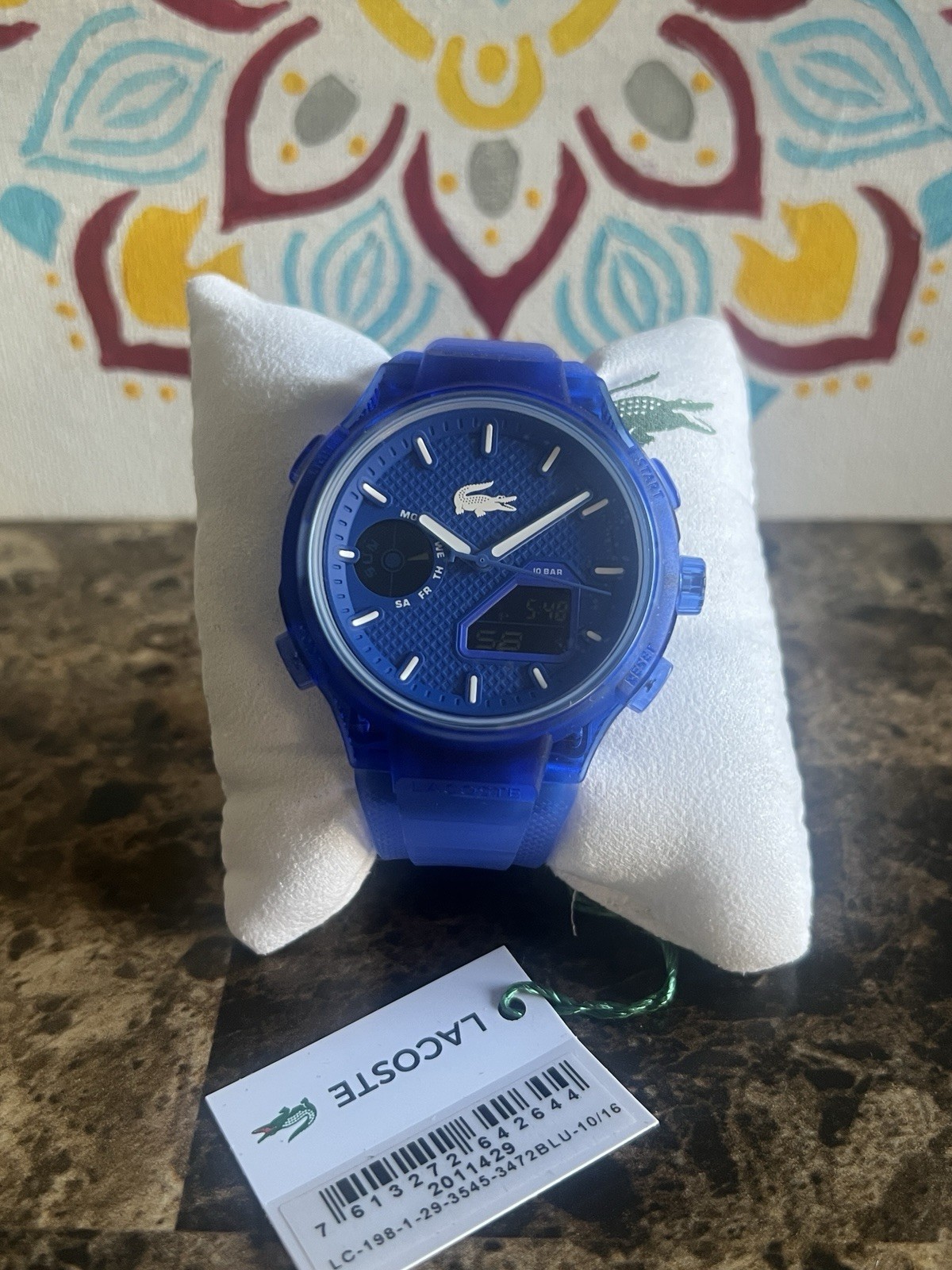 Lacoste LC33 Analog & Digital Blue Silicone Strap Men Watch 45mm 2011429