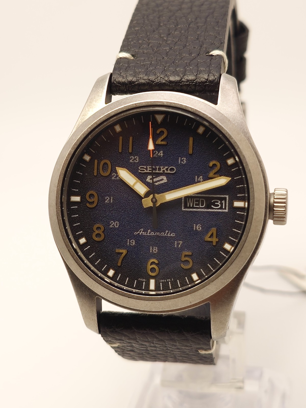Seiko 5 Sports SRPG39K1 Field Watch Blue Textured Dial Automatic – New In Box