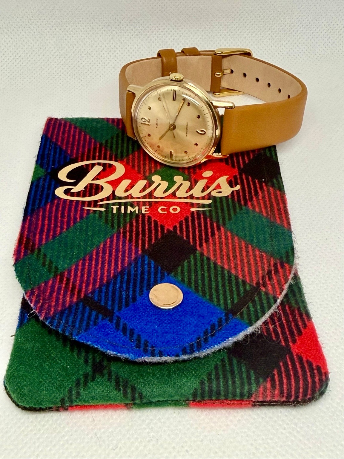 Vintage 1967 Timex Marlin Mechanical Watch Gold Tone 32mm Cleaned Lubed