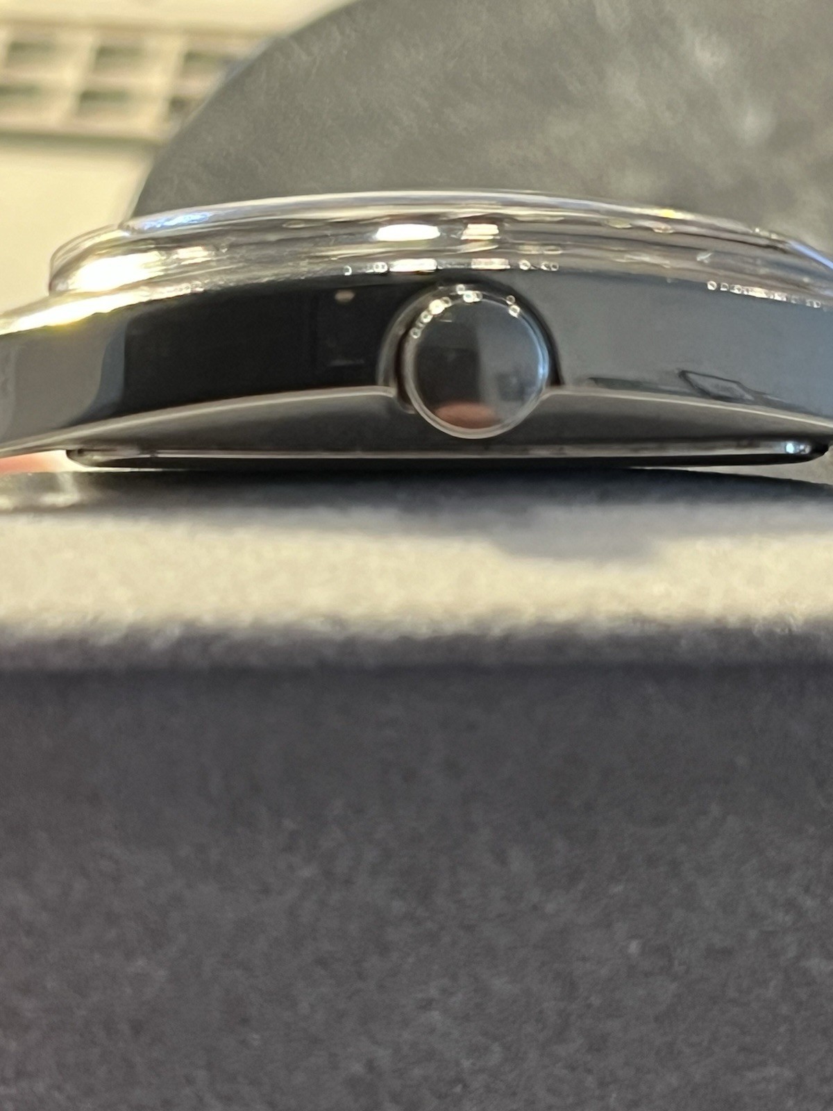 Fossil Quartz Watch Silver/Blue Dial Date Silver Case New Blue Mesh Band w/Box
