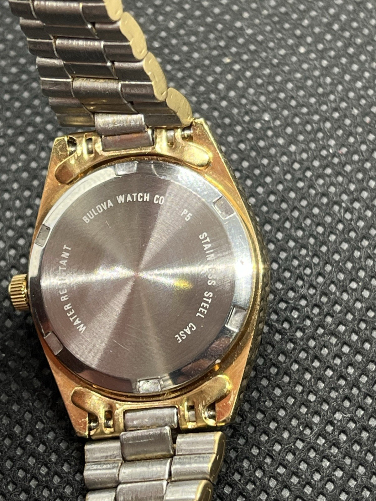 Caravelle Quartz Women’s Gold Tone Metal Bracelet Gold Stick Dial Seconds