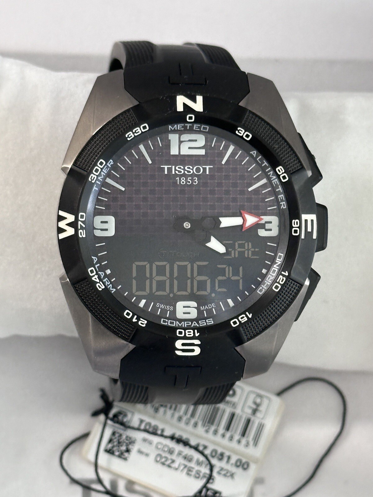 New Tissot T-Touch SS/Rubber Mens Watch T091.420.47.051.00 45mm Quartz Solar NBA