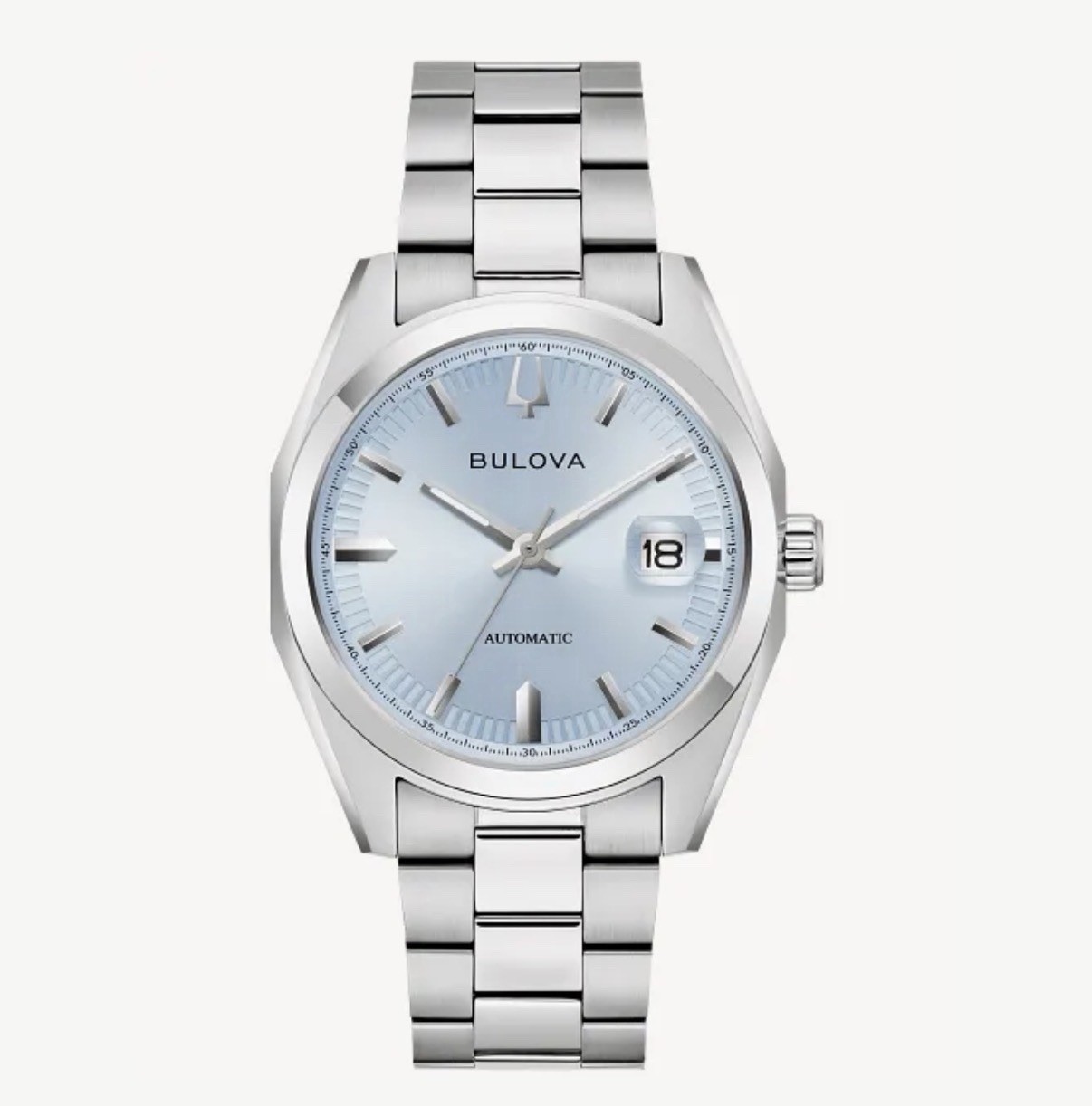 Bulova Surveyor Light Blue Dial Stainless Steel Men’s Watch 96B469