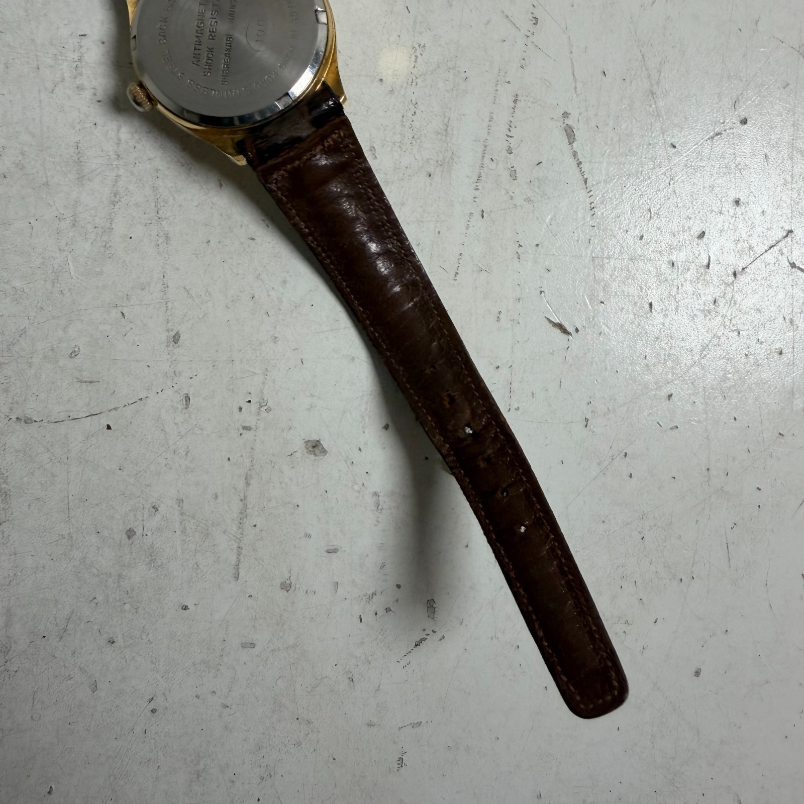 Vintage Belair Gold 17-jewel Date Display Shock Resistant Wristwatch – For Parts