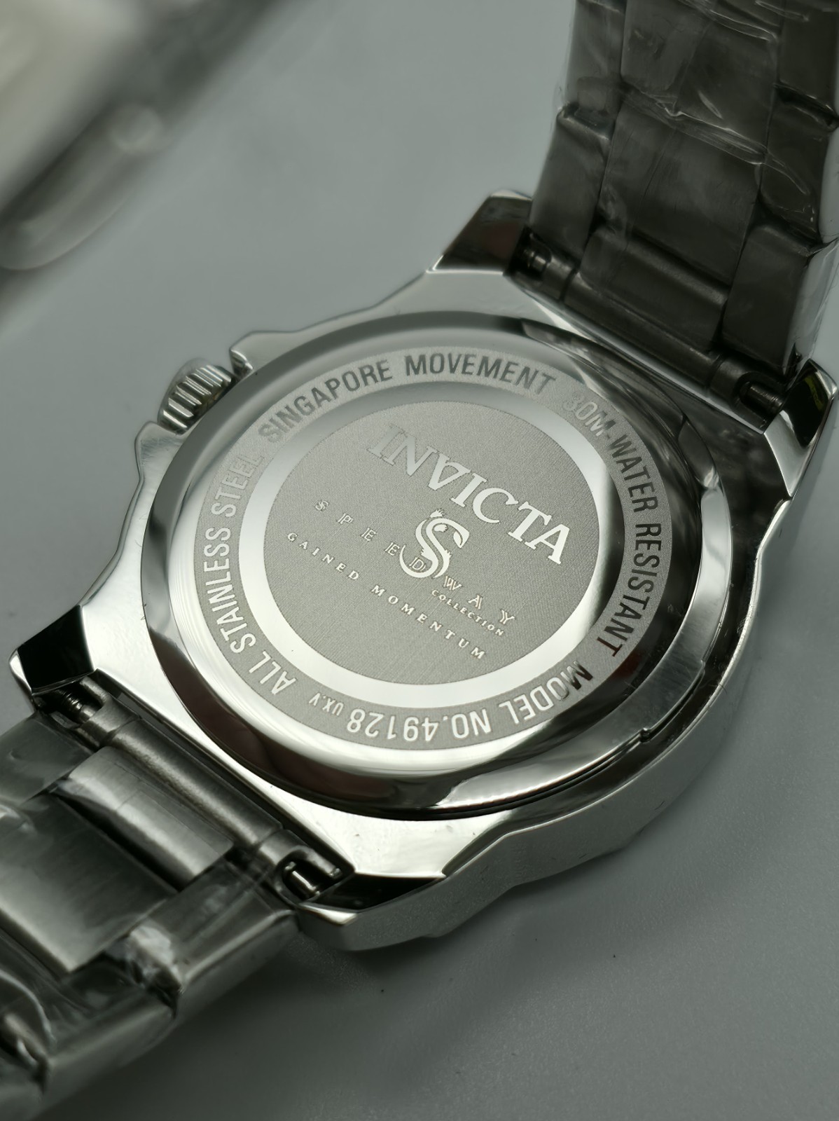 Invicta Speedway Womens Watch 34MM Case Crystal Bezel Glitter Silver Dial 49128