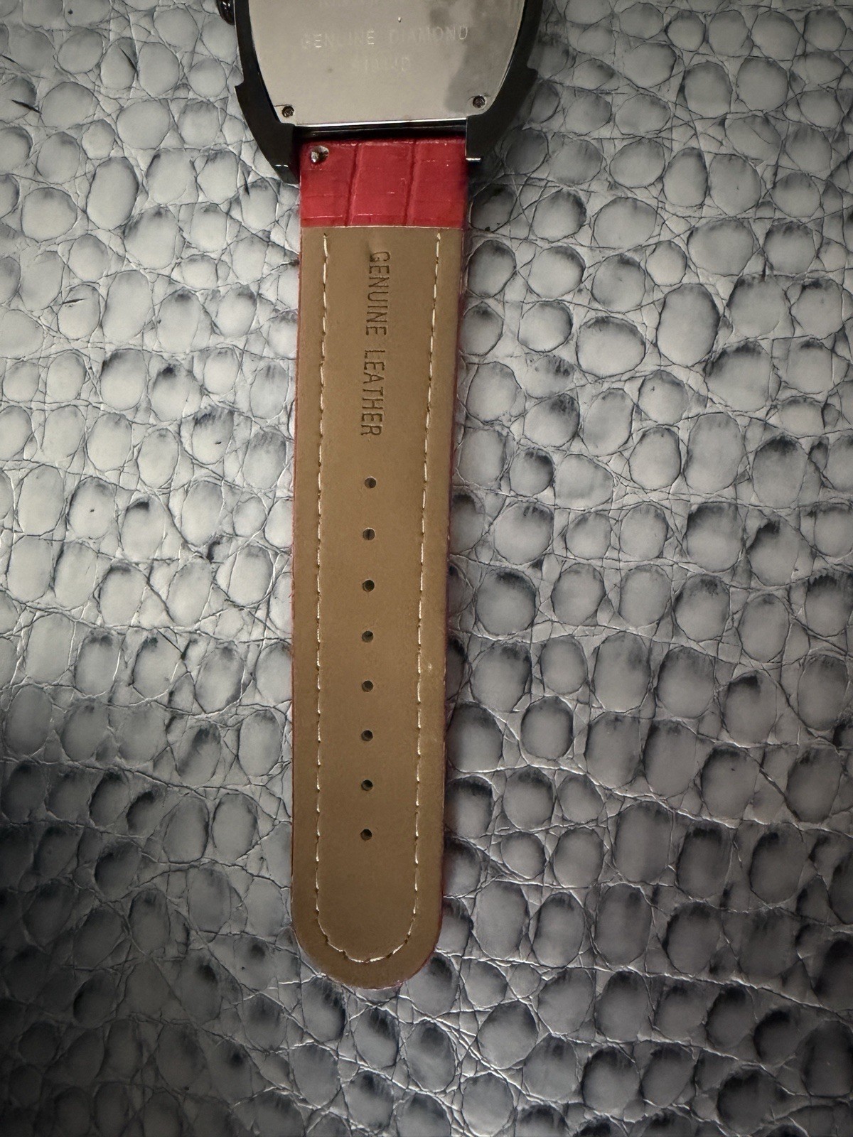 King Master Rounded Burgundy Reptile Diamond Watch