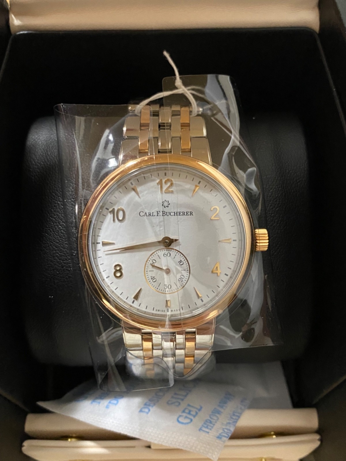 CARL F BUCHERER Adamavi Hand Wind Small Seconds 18k Gold Stainless steel Watch