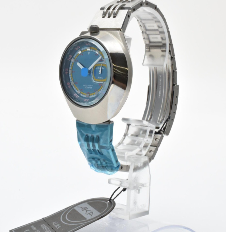 [ Near MINT ] Seiko ALBA AKA V707-0A10 Blue Dial Quartz Men’s Watch From JAPAN