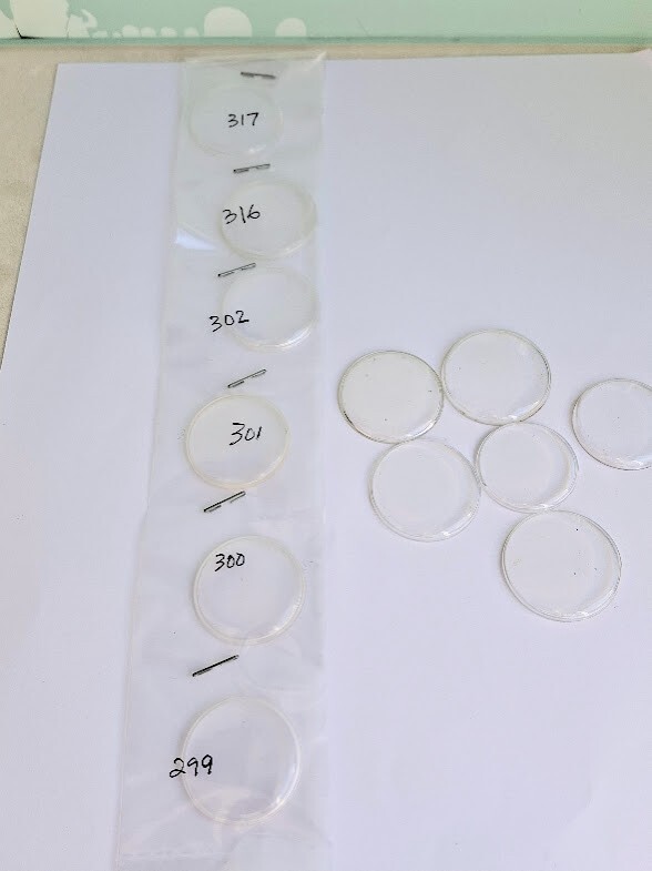 Plexiglass assorted group of 6 sizes.