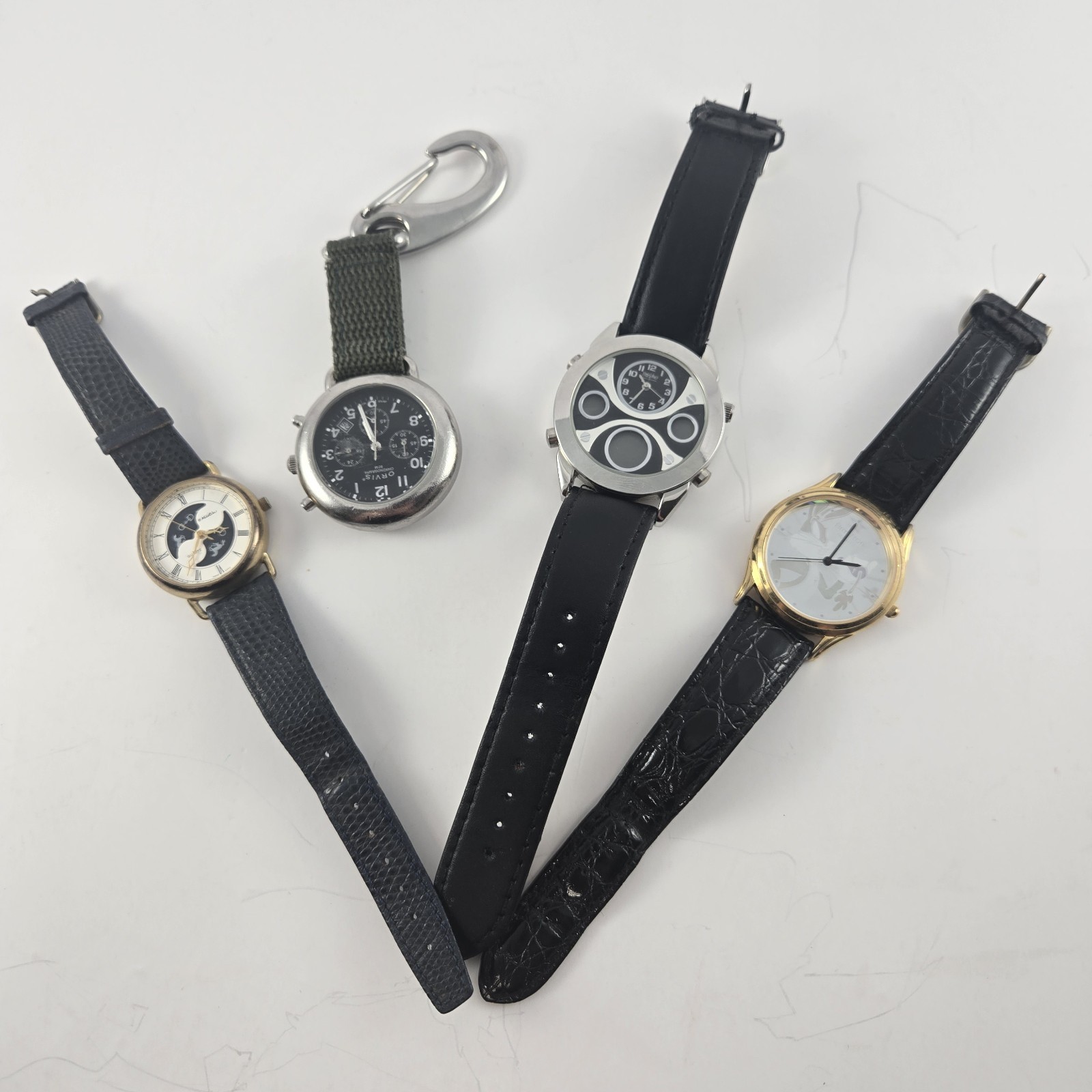 Lot Of 4 Vintage Watches Including MOSSIMO,ORVIS,ARMITRON Bugs Bunny,Kristin