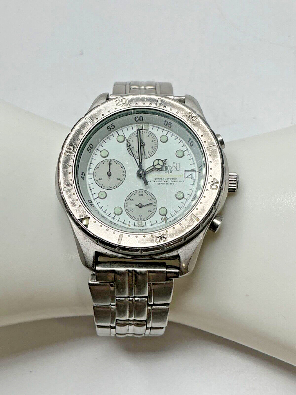 JN07. Animal 72 Pro Series W004 Stainless Steel Chronograph Vintage Wrist Watch
