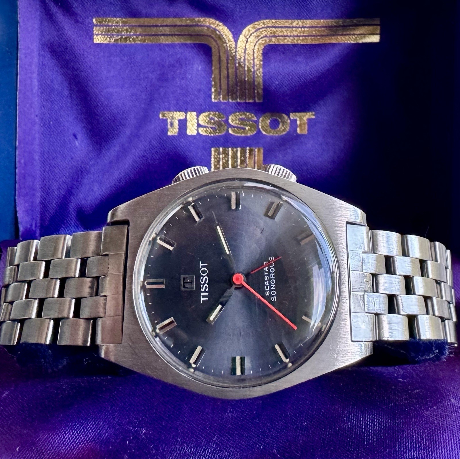 LOVELY VINTAGE TISSOT SEASTAR SONOROUS MEN WRISTWATCH REF:40500-3X-C:1969’s