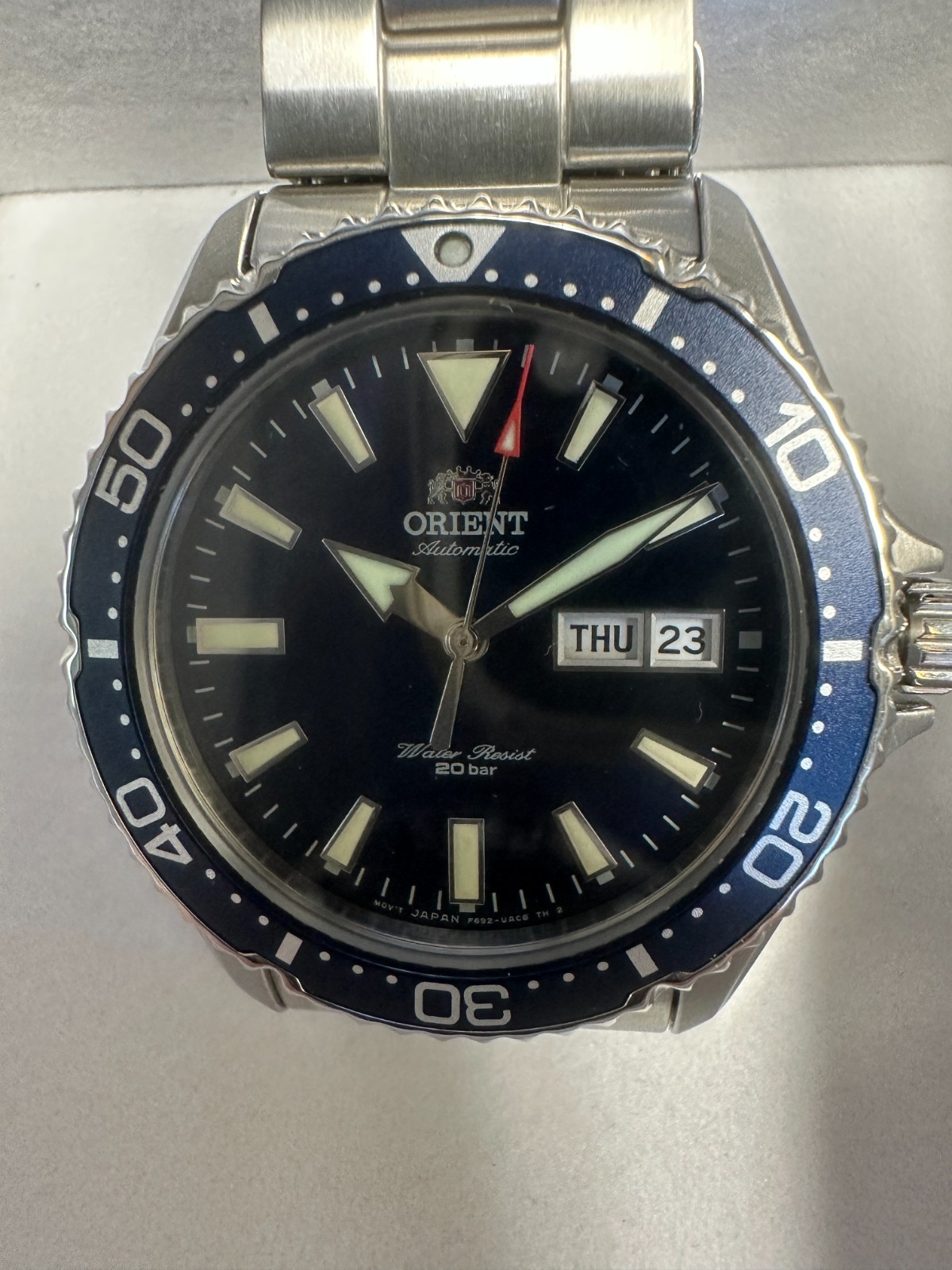 Orient Kamasu Blue Automatic Dive Watch RA-AA0002L19B Full Set Excellent