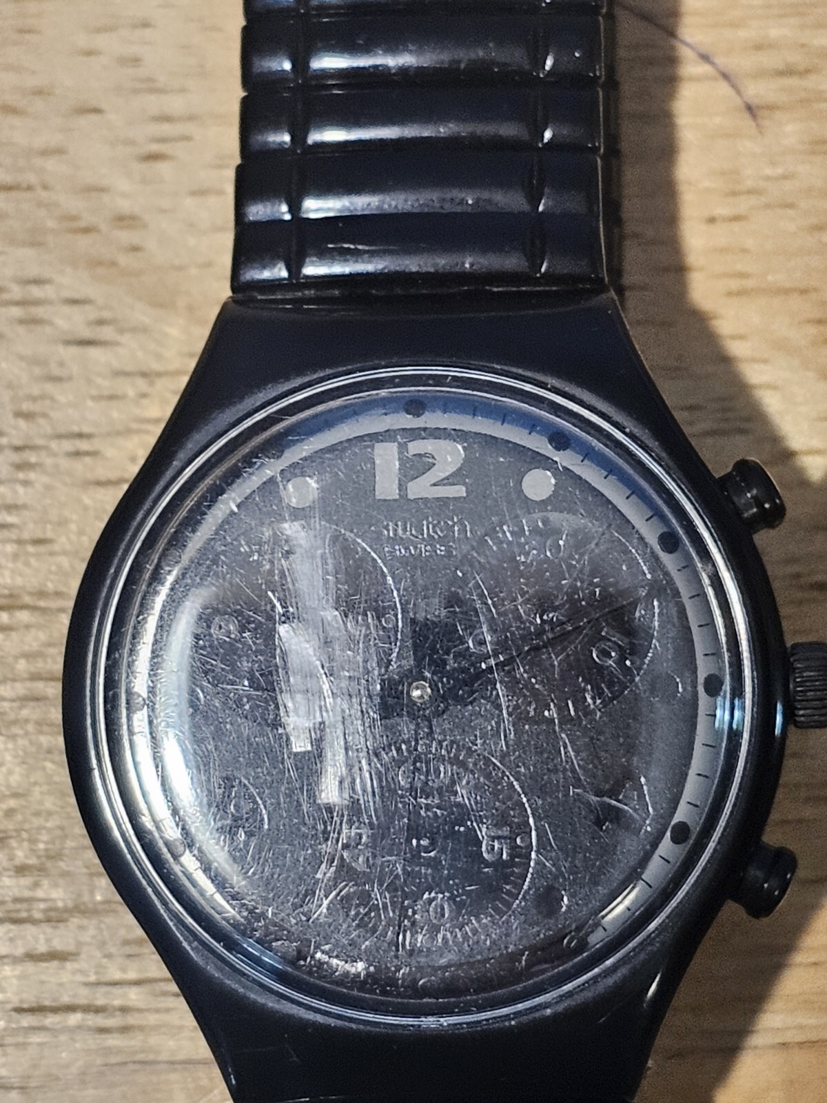 Swatch Moon Shadow SCB110 1993 Chrono 38mm
