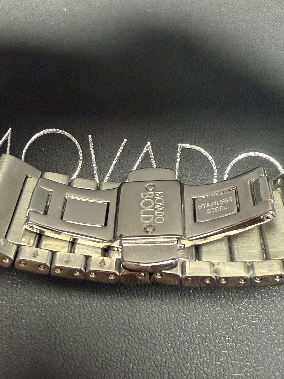 Movado Bold Series Silver Stainless Steel Mesh Silver Dial Quartz Watch for Men