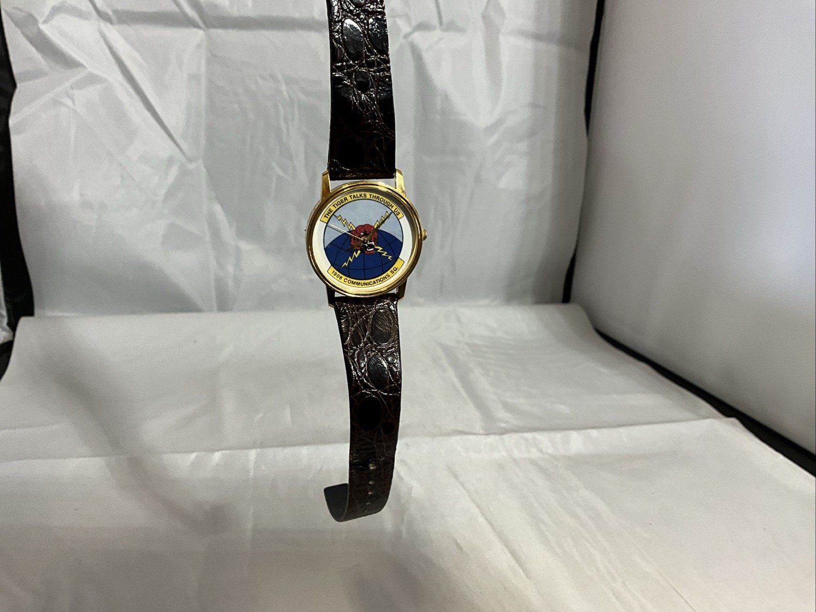 Vtg 1908 Communications SQ “The Tiger Talks Through Us” Image Watches Inc. Watch