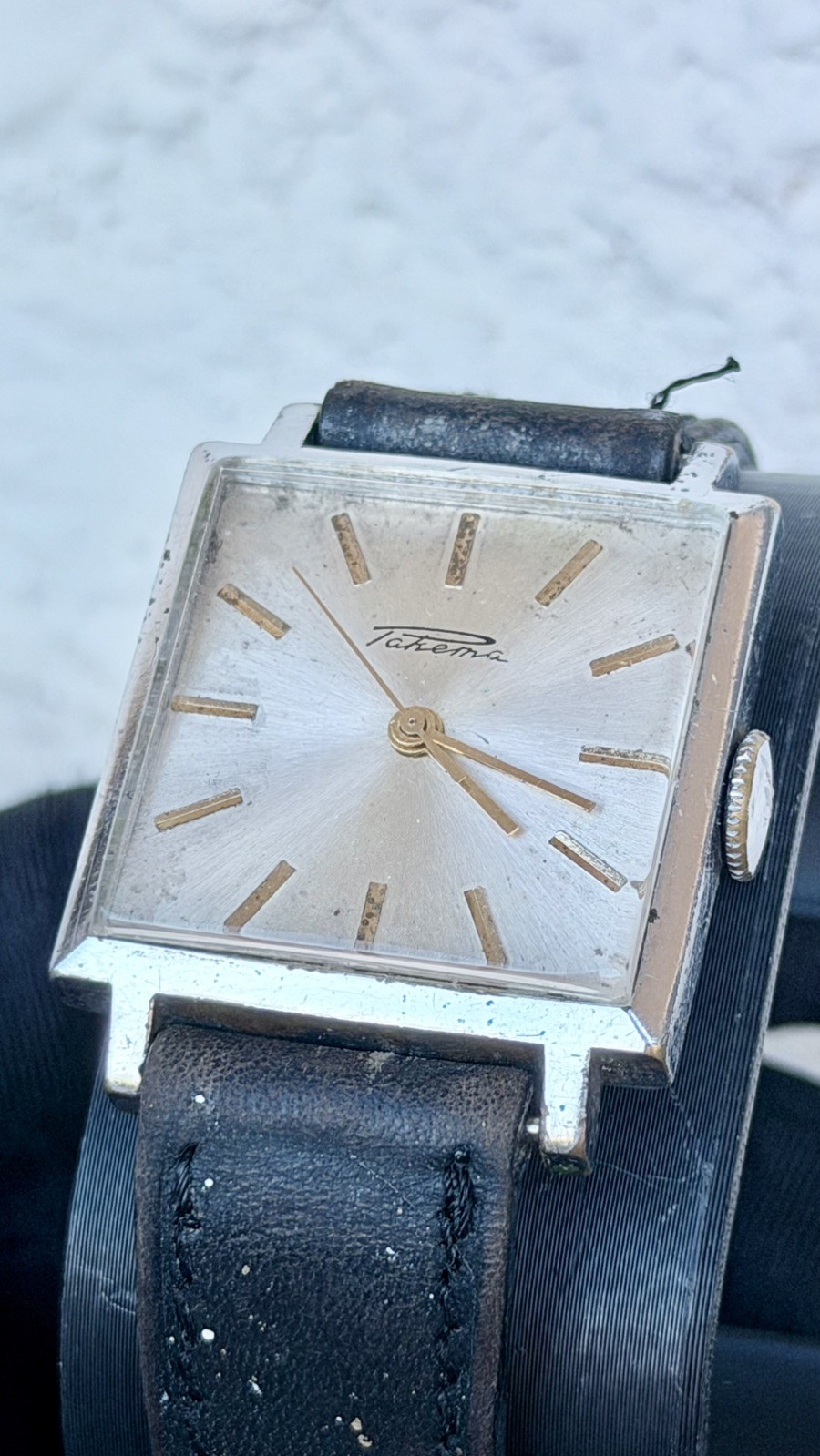 Vintage Raketa Shaped 29x29mm Manual Wind Russian Soviet Anti-magnetic