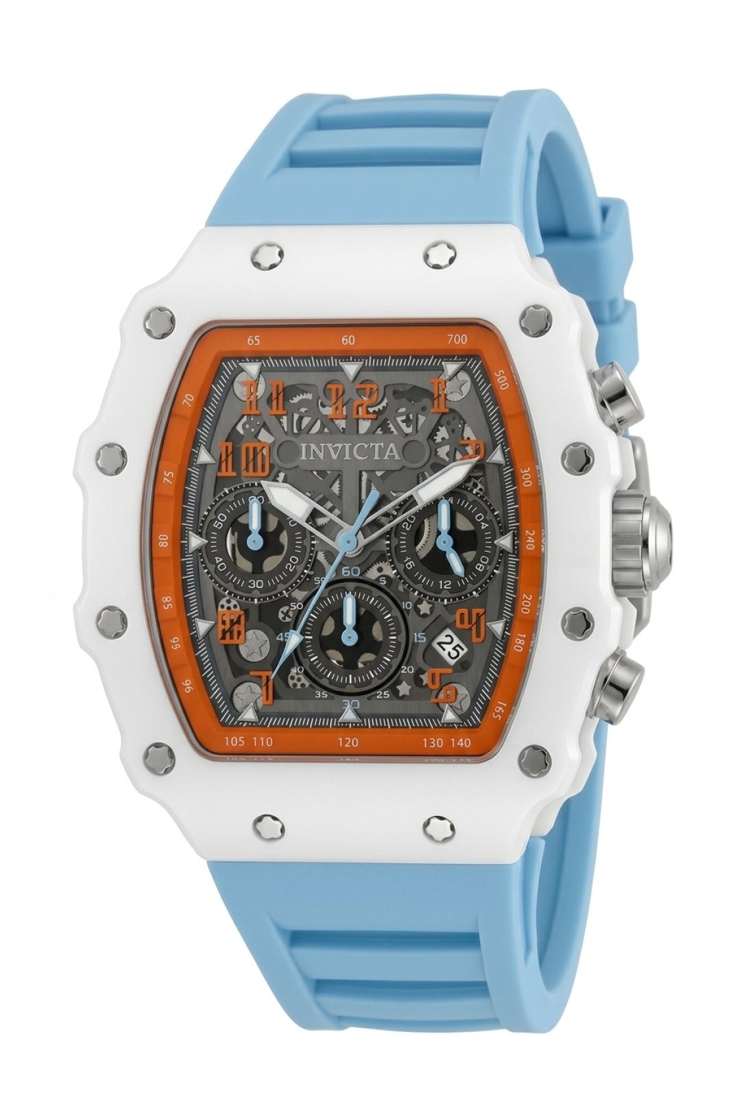 Invicta Racing 69731 Men’s Watch – Quartz Movement – Acrylic with Silver Dial –