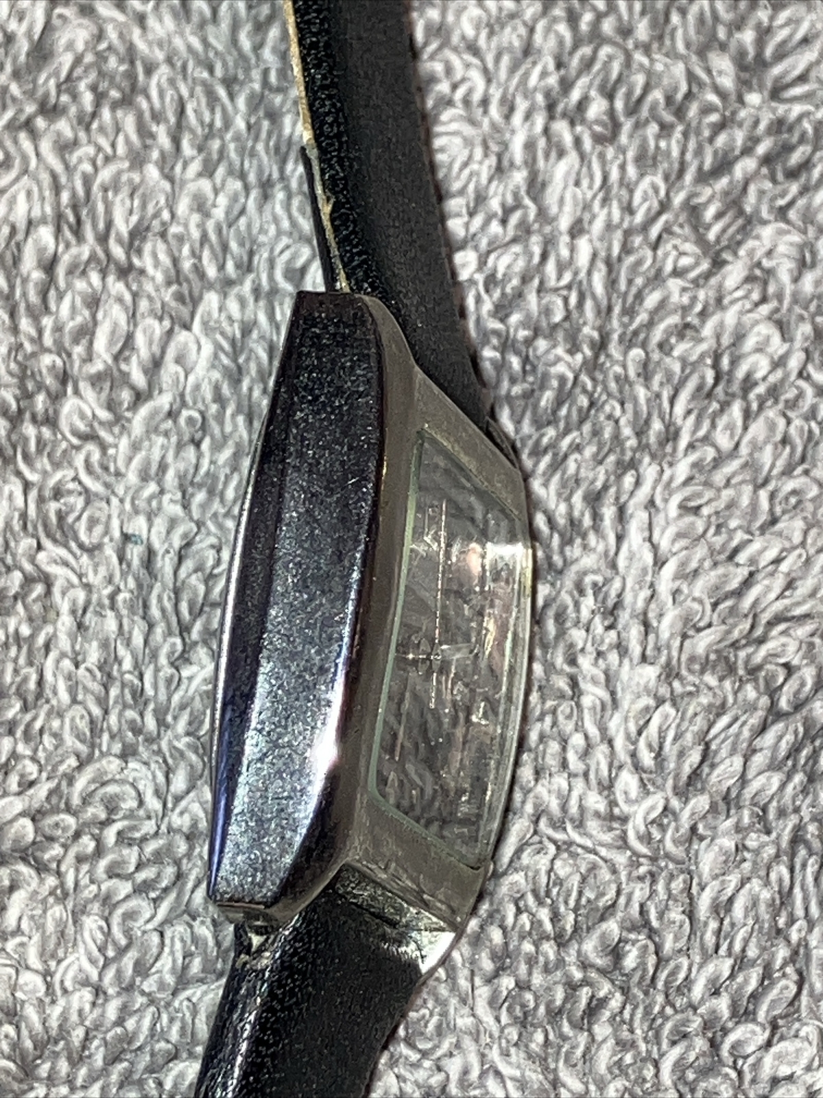 Frondini Collection Watch Silver Toned Black Buckle Band “Swiss Parts”