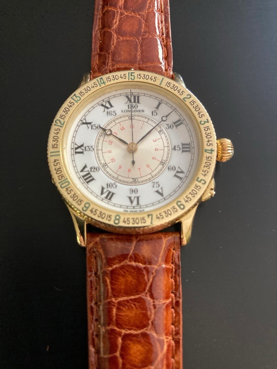 Longines Lindbergh Hour Angle 18k YG, White Dial Men’s Watch – 989.5216