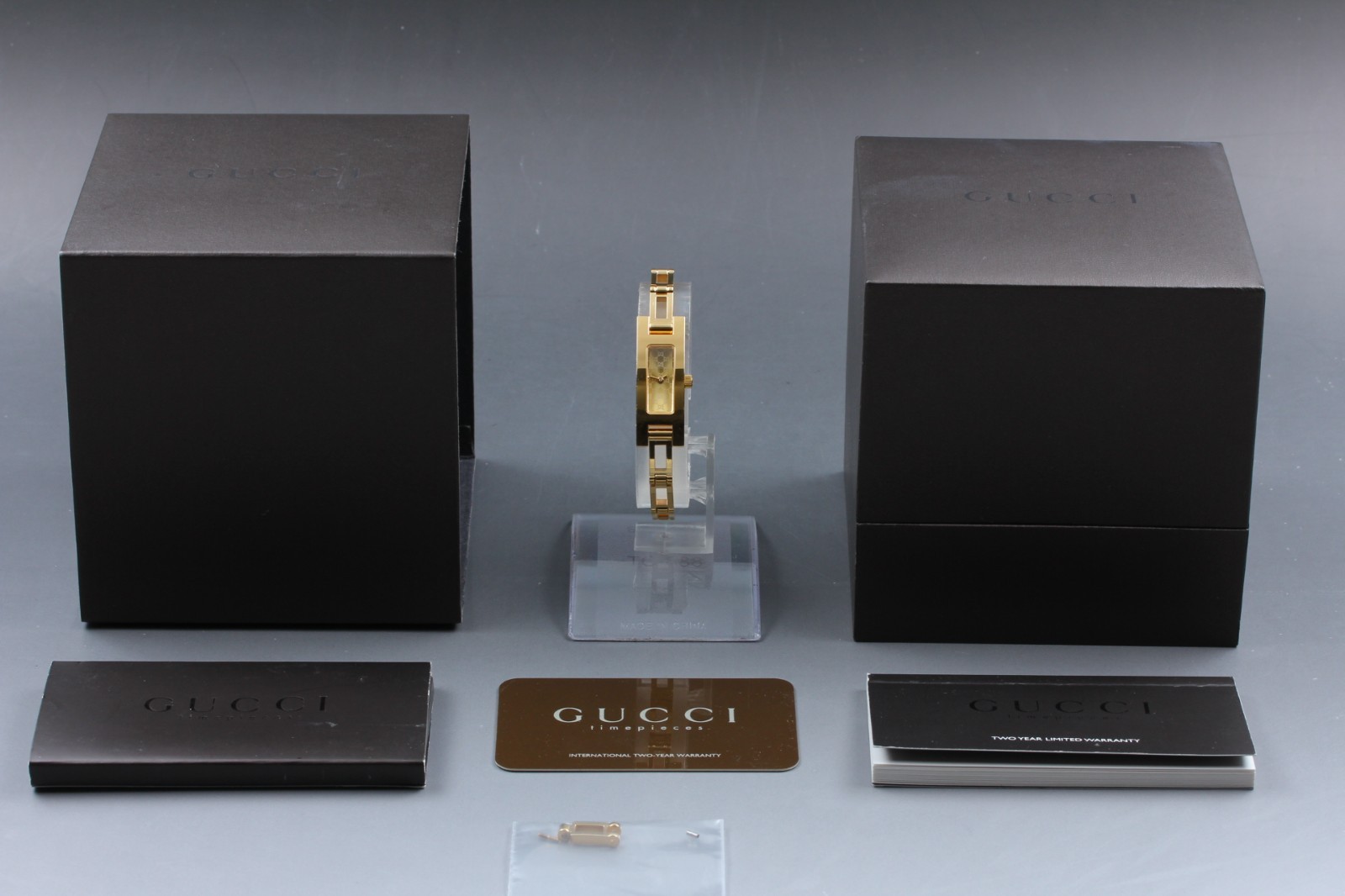 [EXC+5 w/Box] Vintage GUCCI 3900L 12mm Gold Dial Quartz Women’s Watch From JAPAN