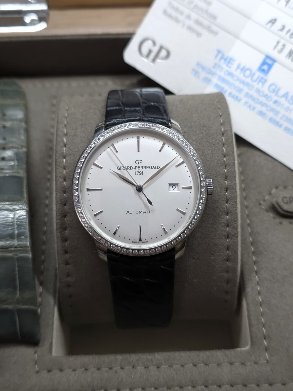 Girard Perregaux 1966 Series 49555D11A131-BB60 Just Serviced – Factory Diamonds