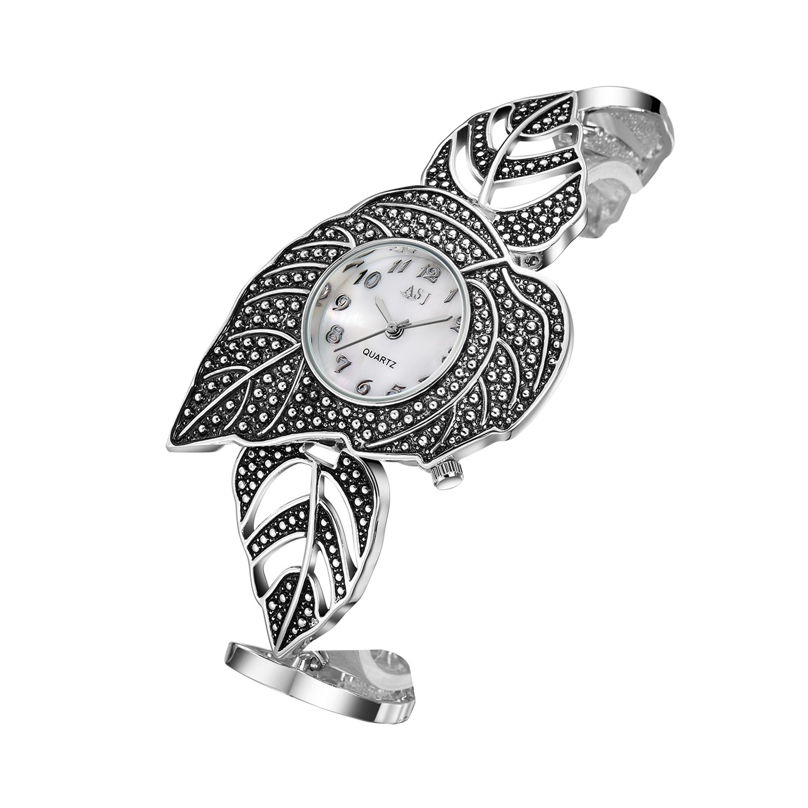 Women’s Leaf Bracelet Quartz Wrist Watches T oggle Clasp Native American Jewelry