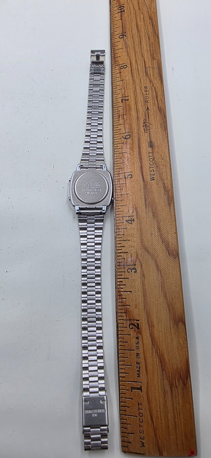Casio LA670WA-1 Women’s Vintage Digital Watch Silver Stainless Steel Band New
