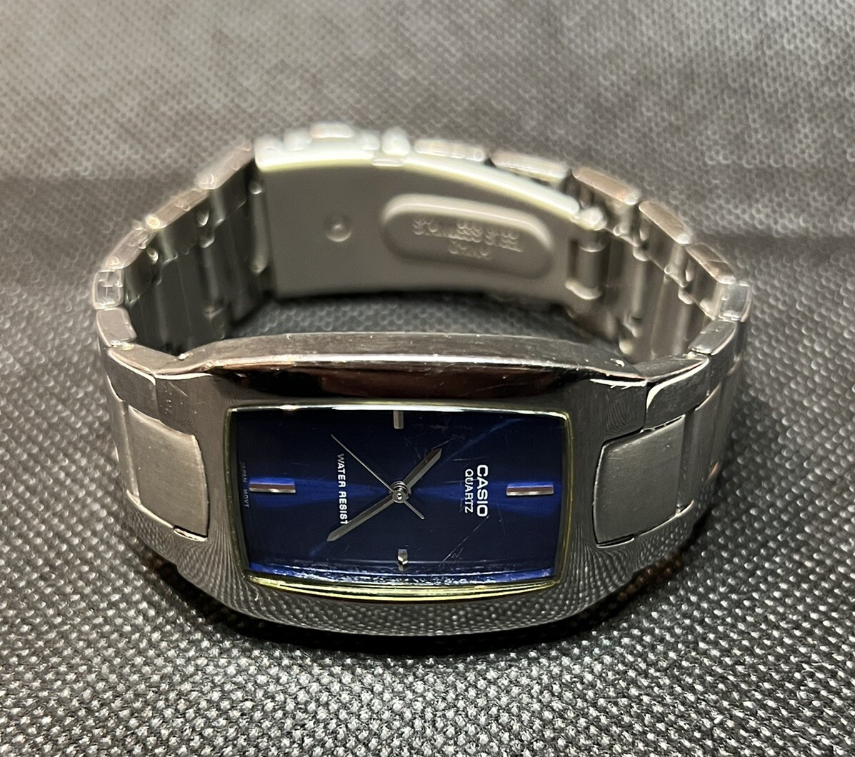Casio MTP-1165 Men’s Deep Blue Metallic Dial Watch.